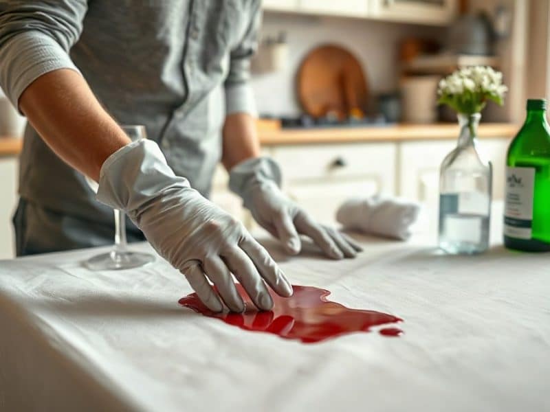 Comment enlever une tache de vin rouge avant qu&rsquo;elle sèche